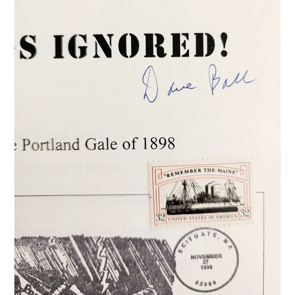 1998 Warnings Ignored SIGNED Portland Gale Storm Of 1898 100th Anniversary E97 - Picture 4 of 8